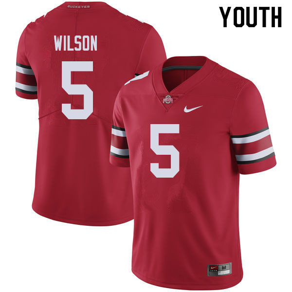 Youth #5 Garrett Wilson Ohio State Buckeyes College Football Jerseys Sale-Red